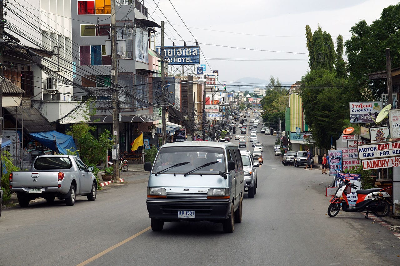 Krabi Town - scooter rental area in Krabi